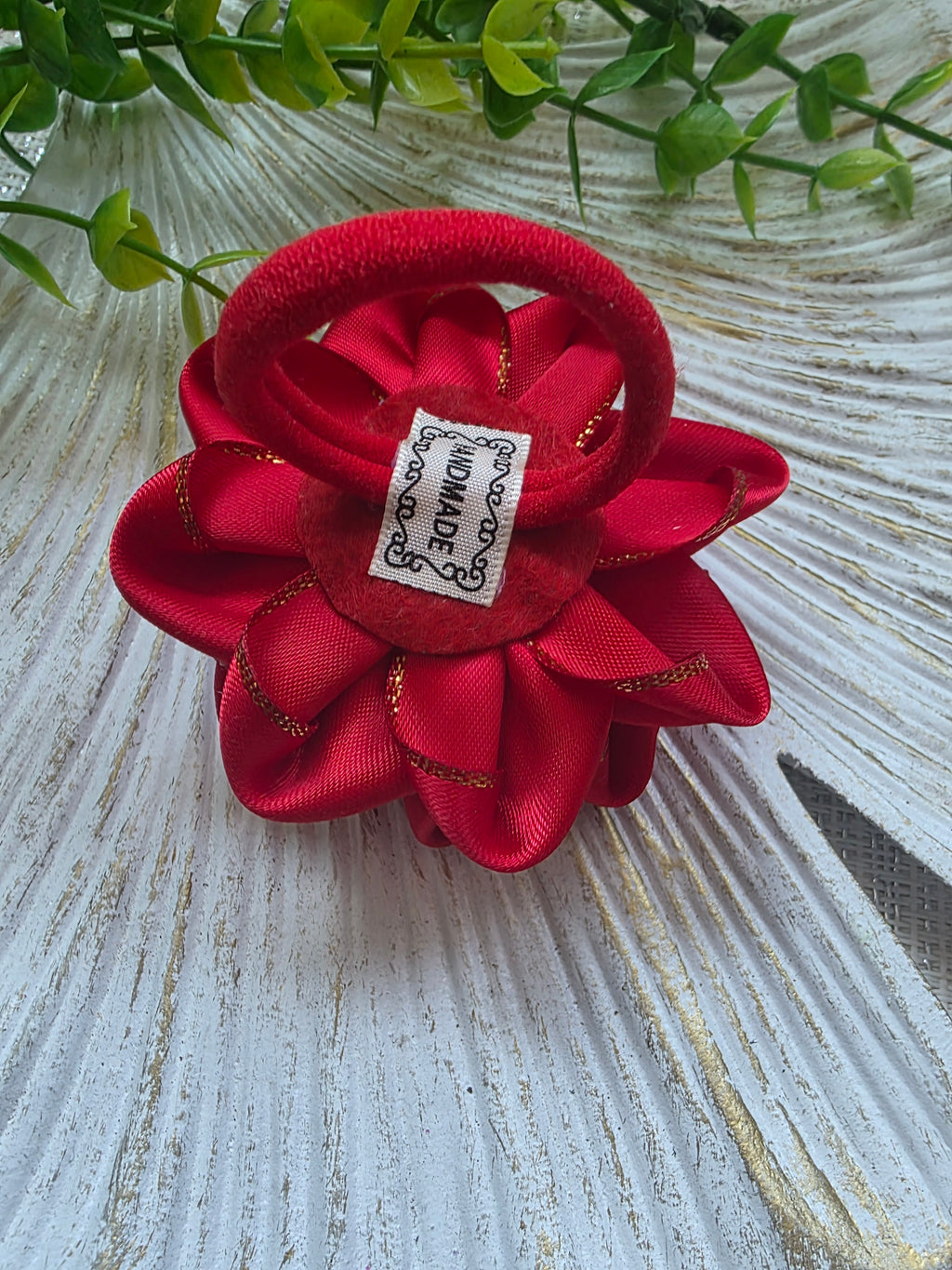 Rubinblüte Haarschleife