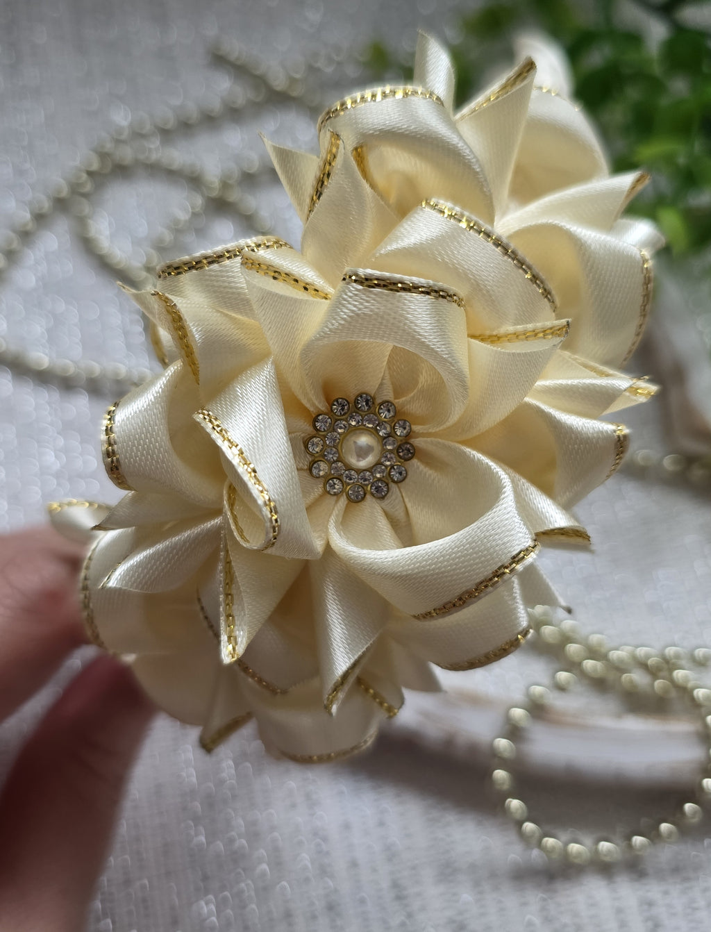„Goldglanz Blüte“ Haarreife