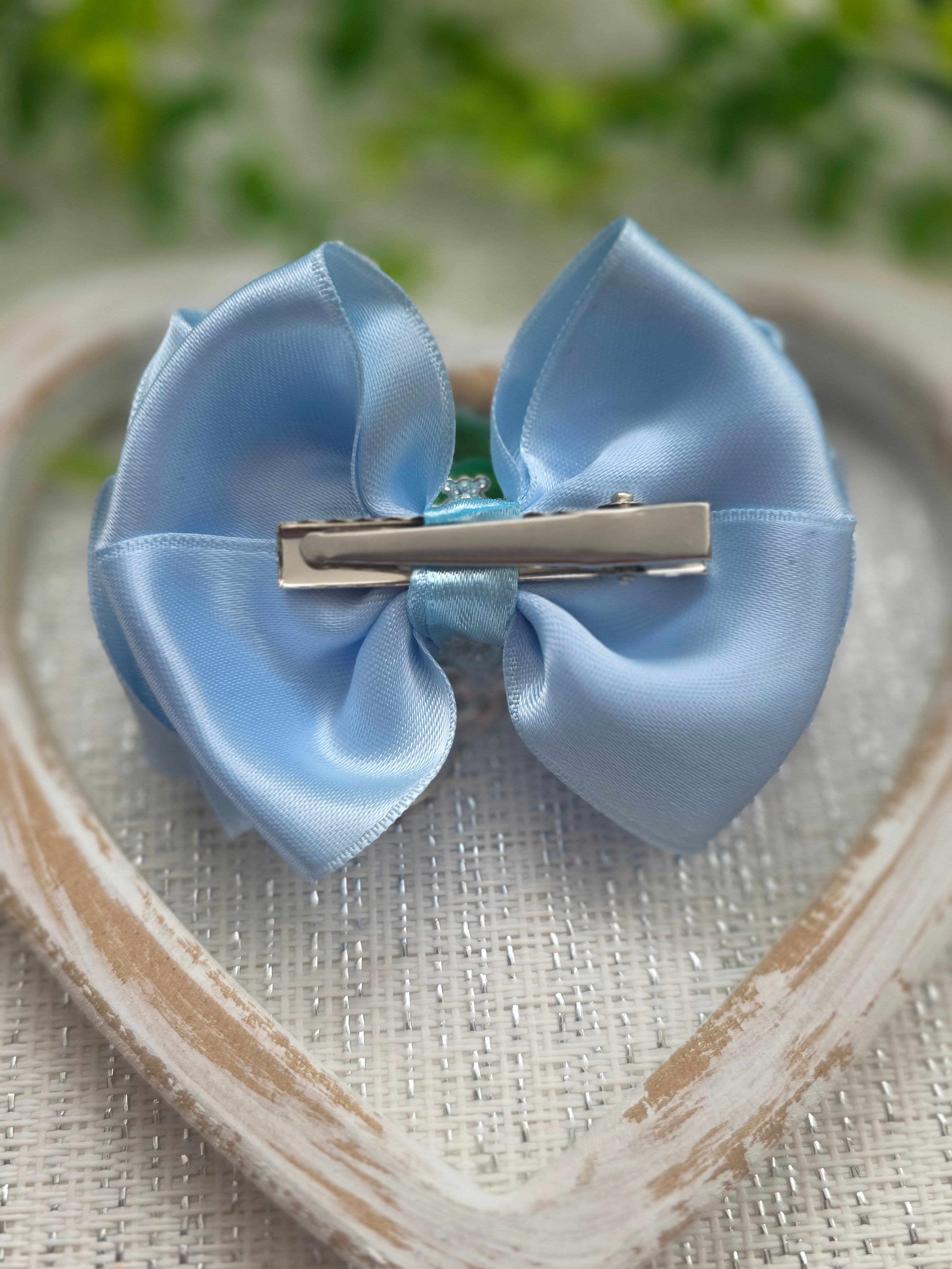 Blue Crystal Elegance Haarschleife