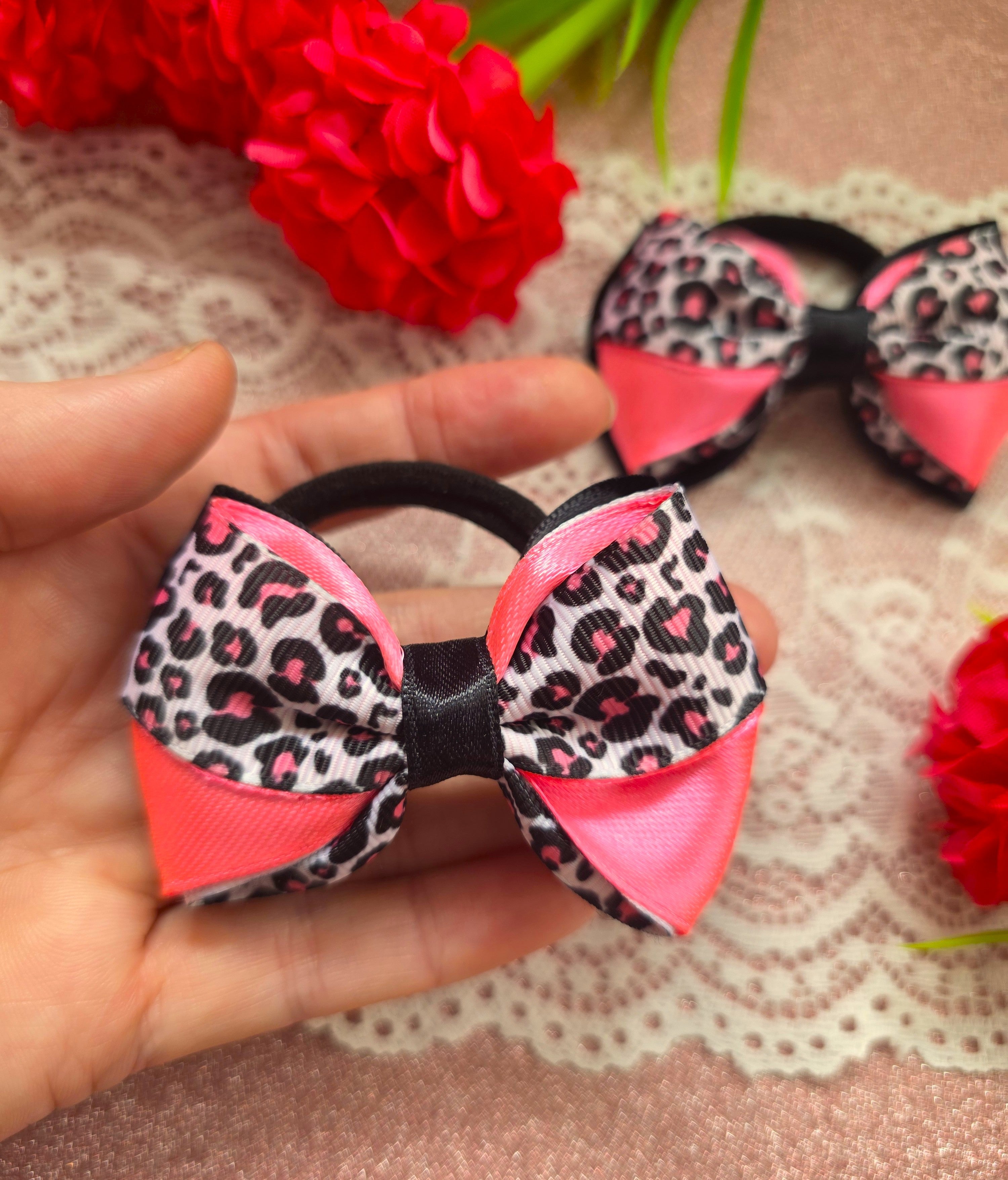 Rosé Wildkatze Haarschleife 2 St.