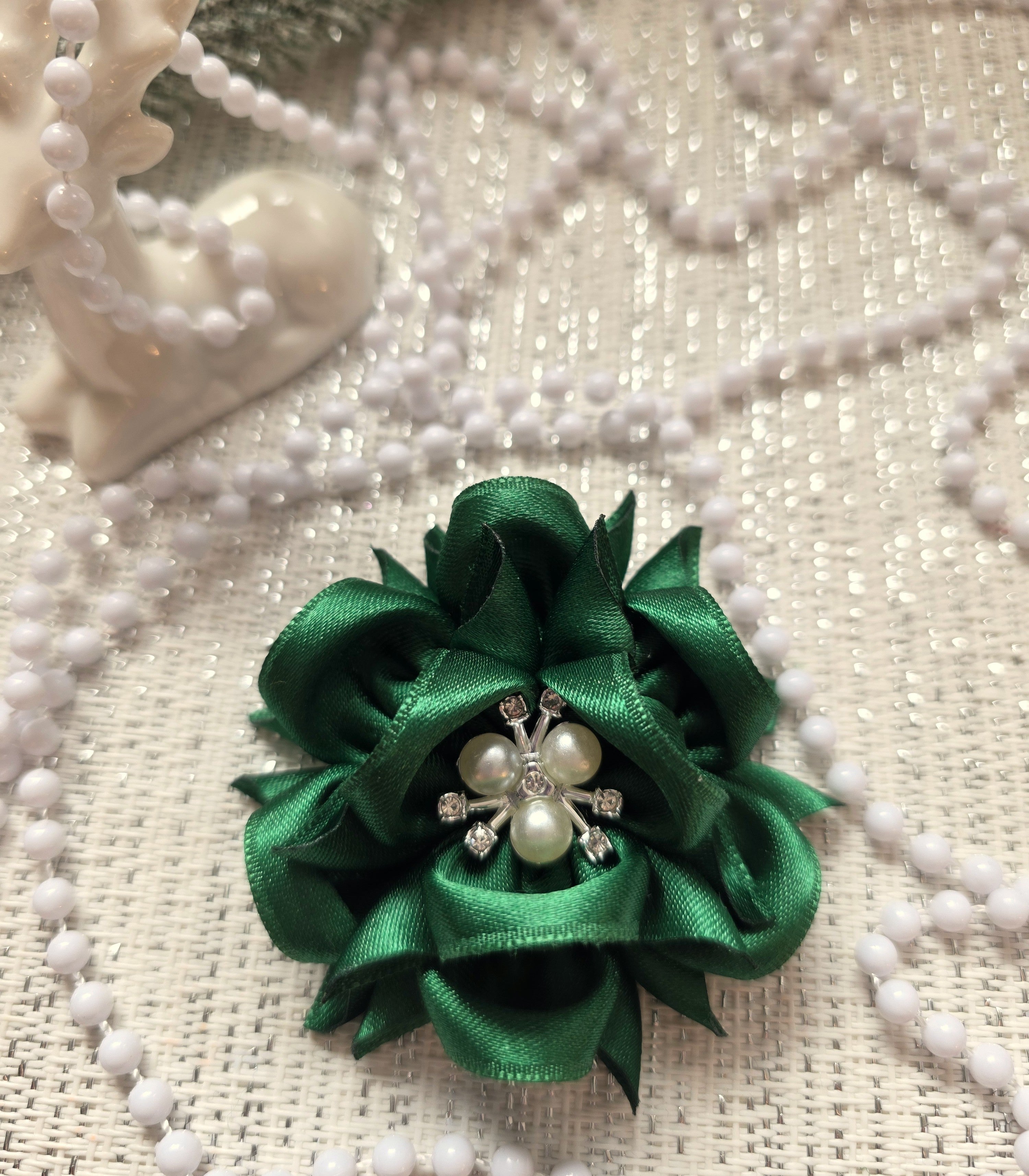 Emerald Elegance Haarschleife