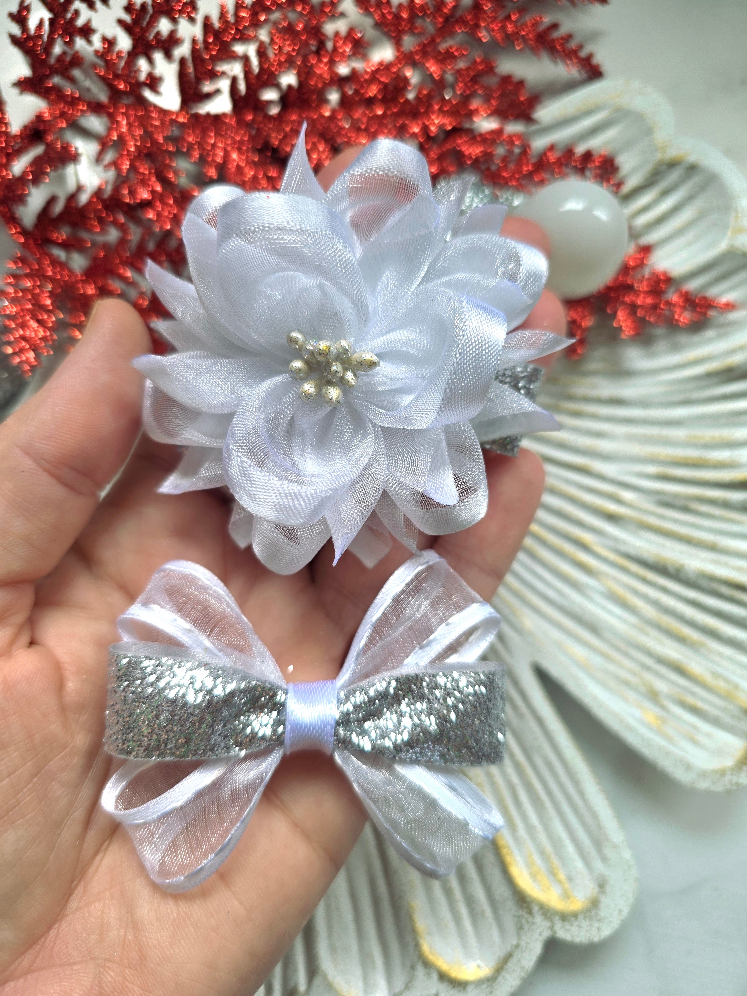 Winterwunder – Haarschleifen-Set