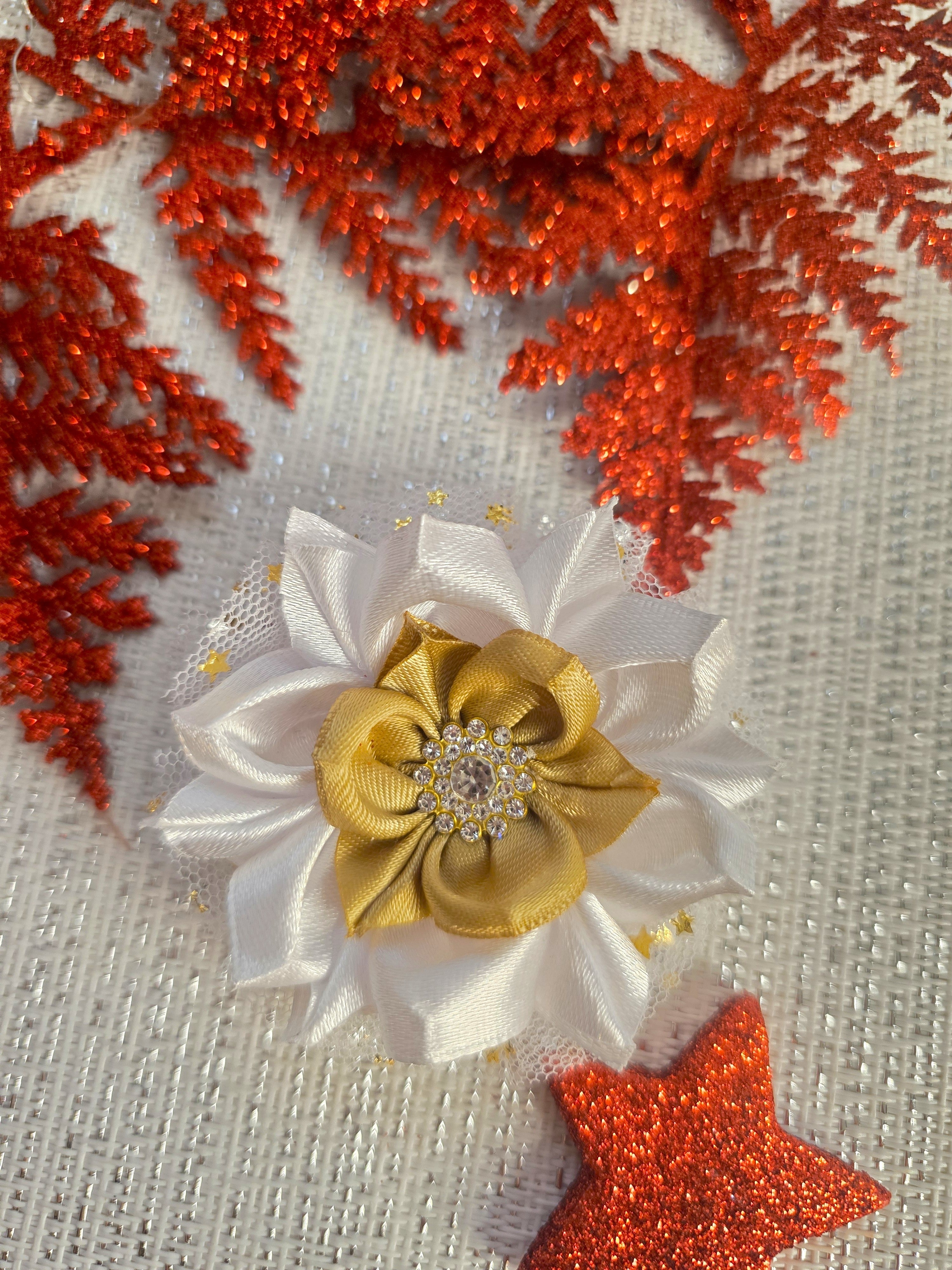 Winterstern Blüte Haarschleife