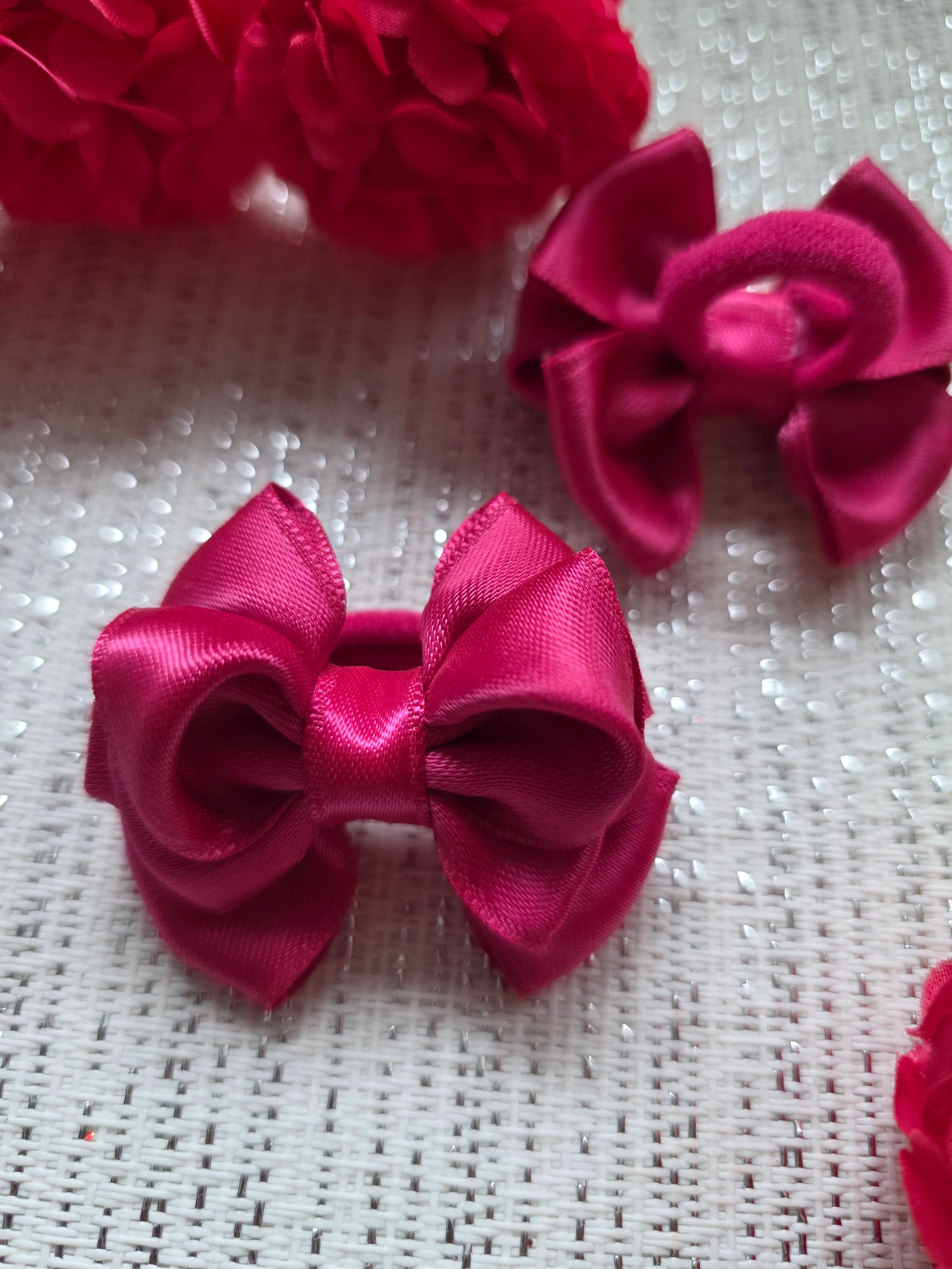 Doppelblüte Fuchsia – 2er Schleifen-Set