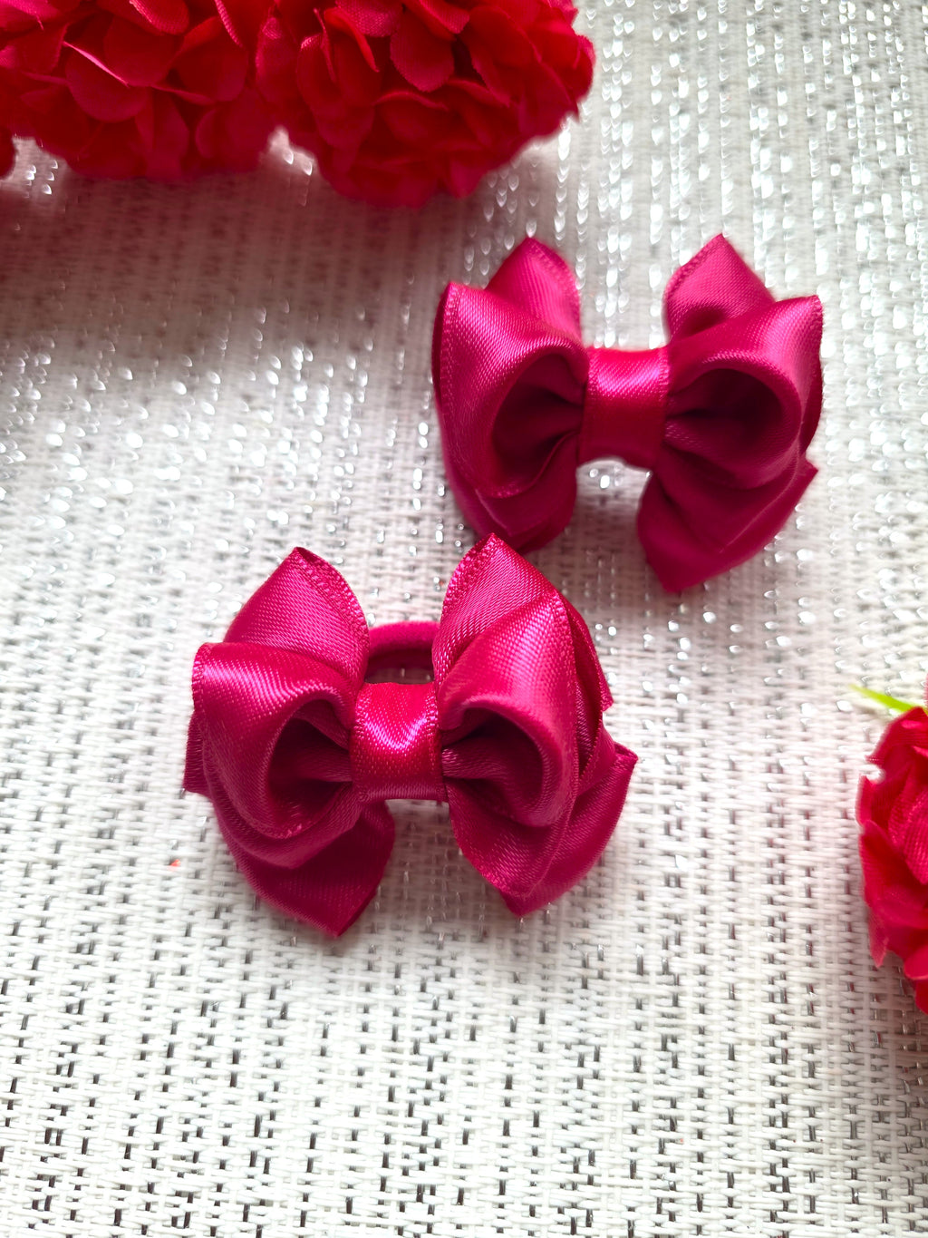 Doppelblüte Fuchsia – 2er Schleifen-Set