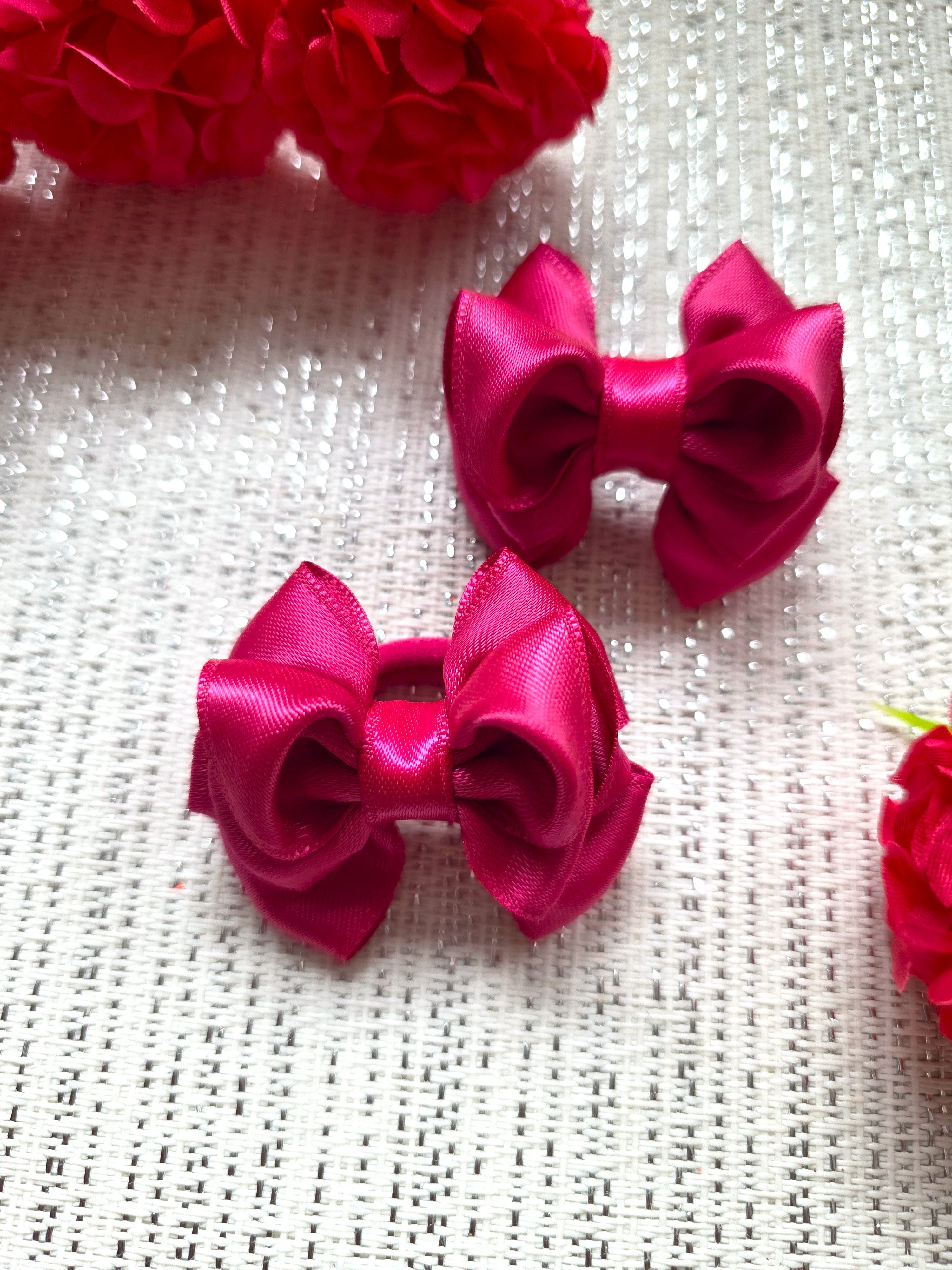 Doppelblüte Fuchsia – 2er Schleifen-Set