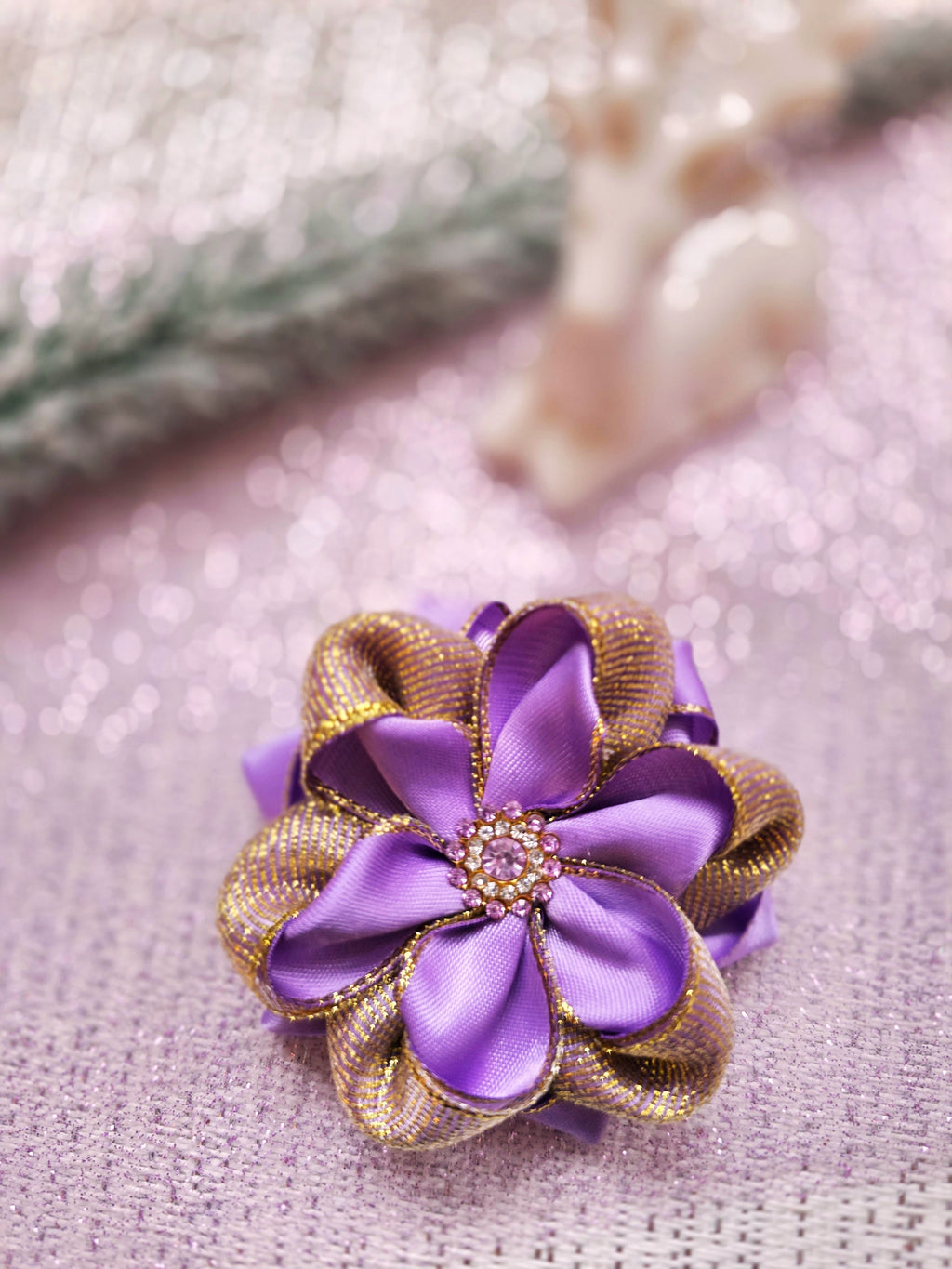 Lavendelstern Blüte Haarschleife