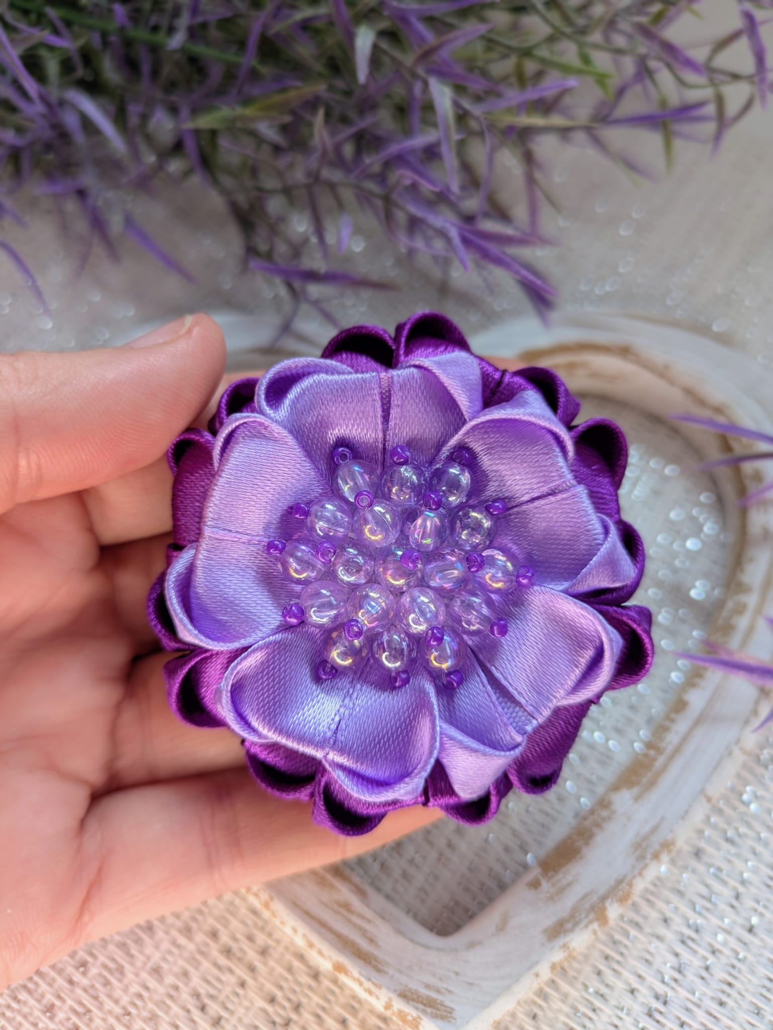 Violett Zauber  Haarschleife