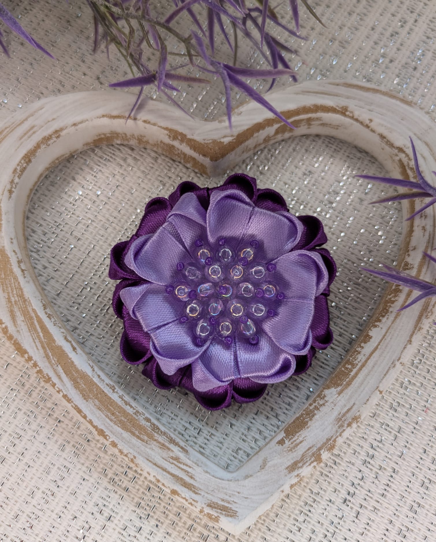 Violett Zauber  Haarschleife