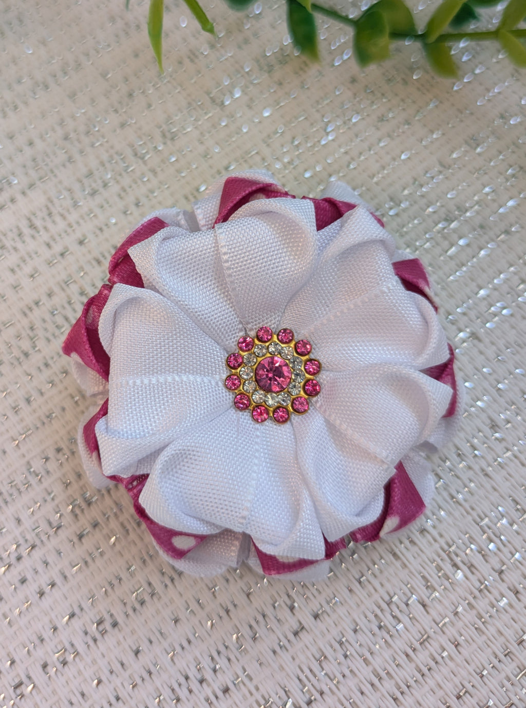 Glanzblüte Haarschleife