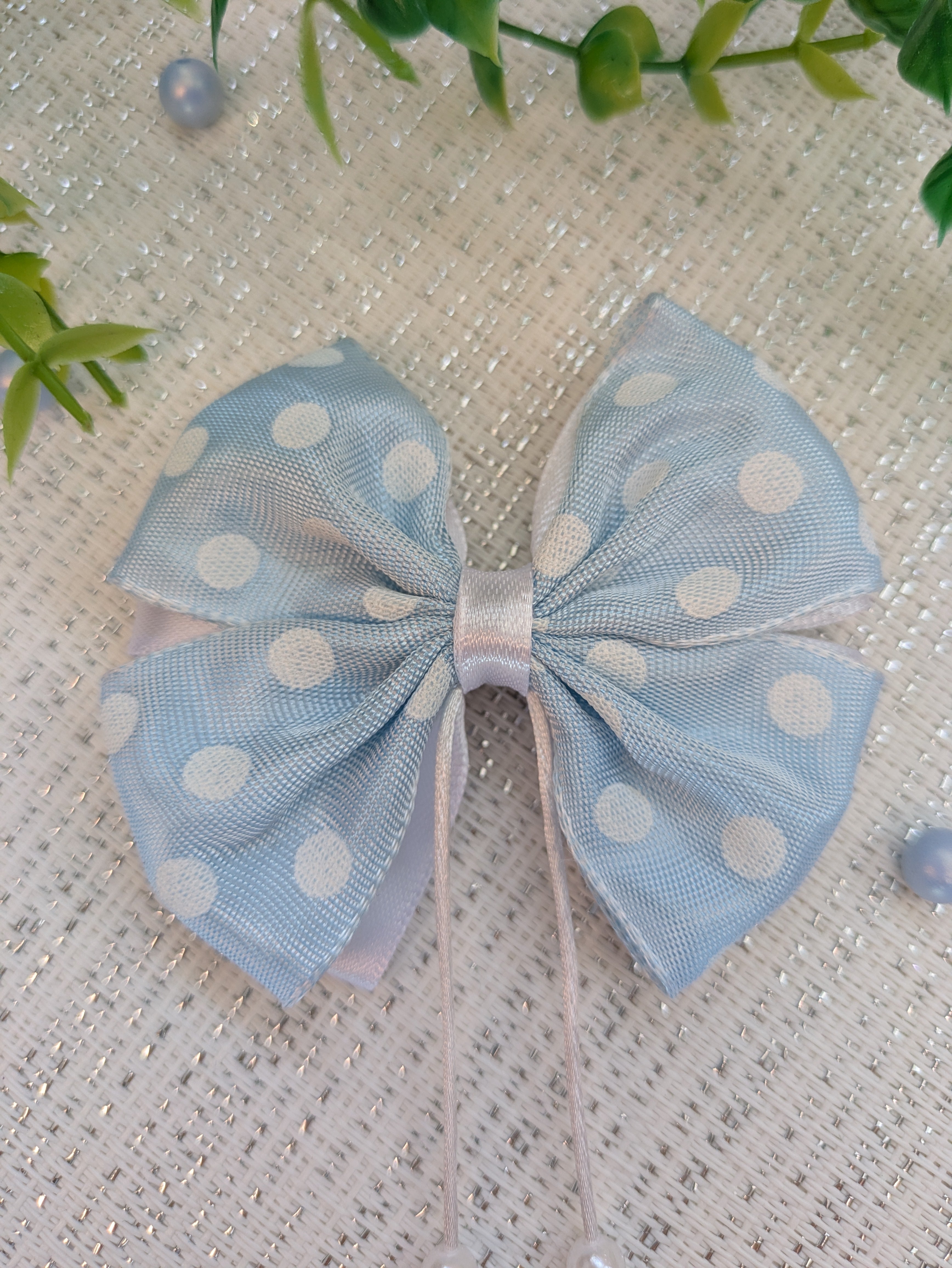 Polka Pearl Elegance Haarschleife