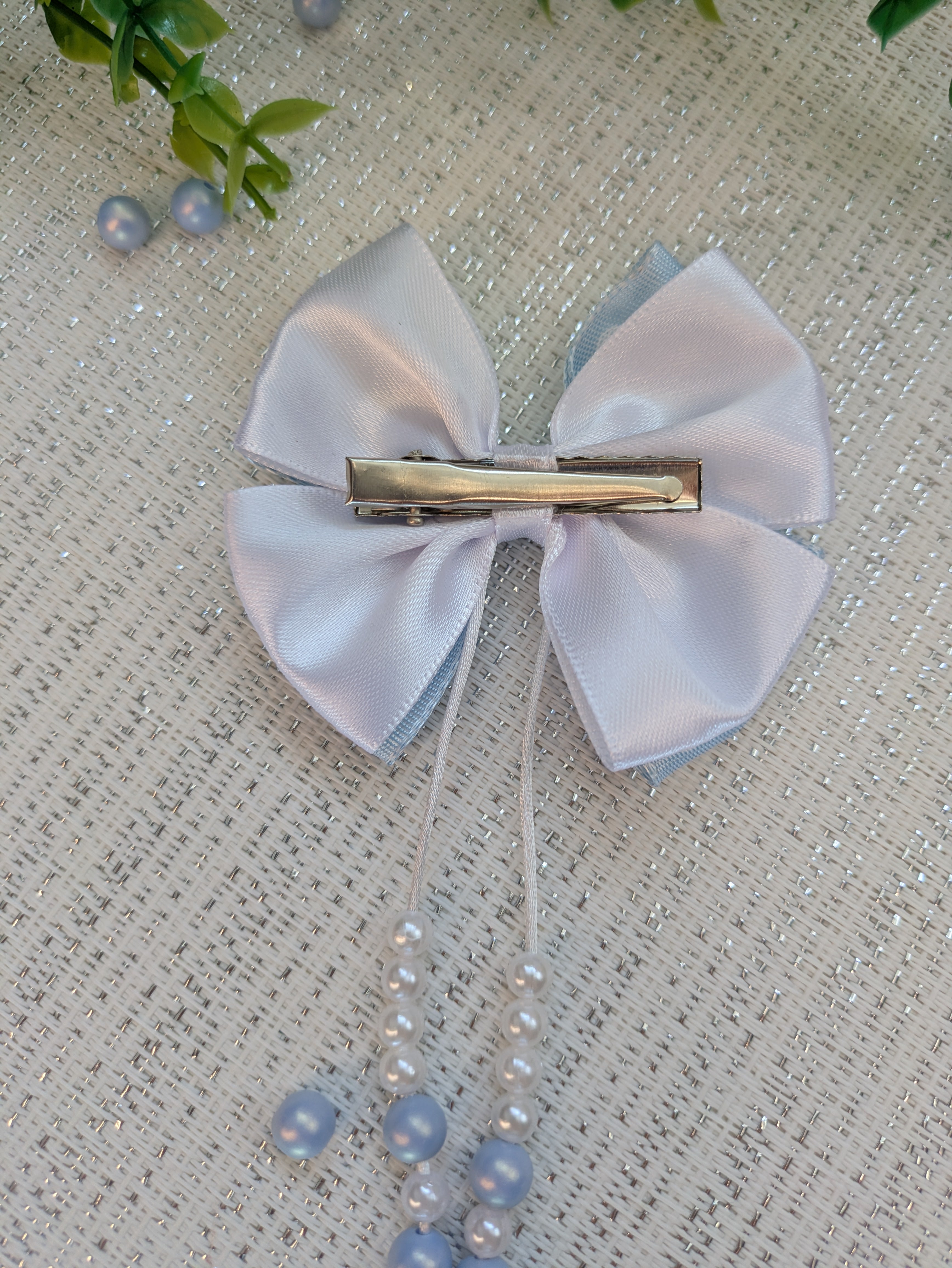 Polka Pearl Elegance Haarschleife