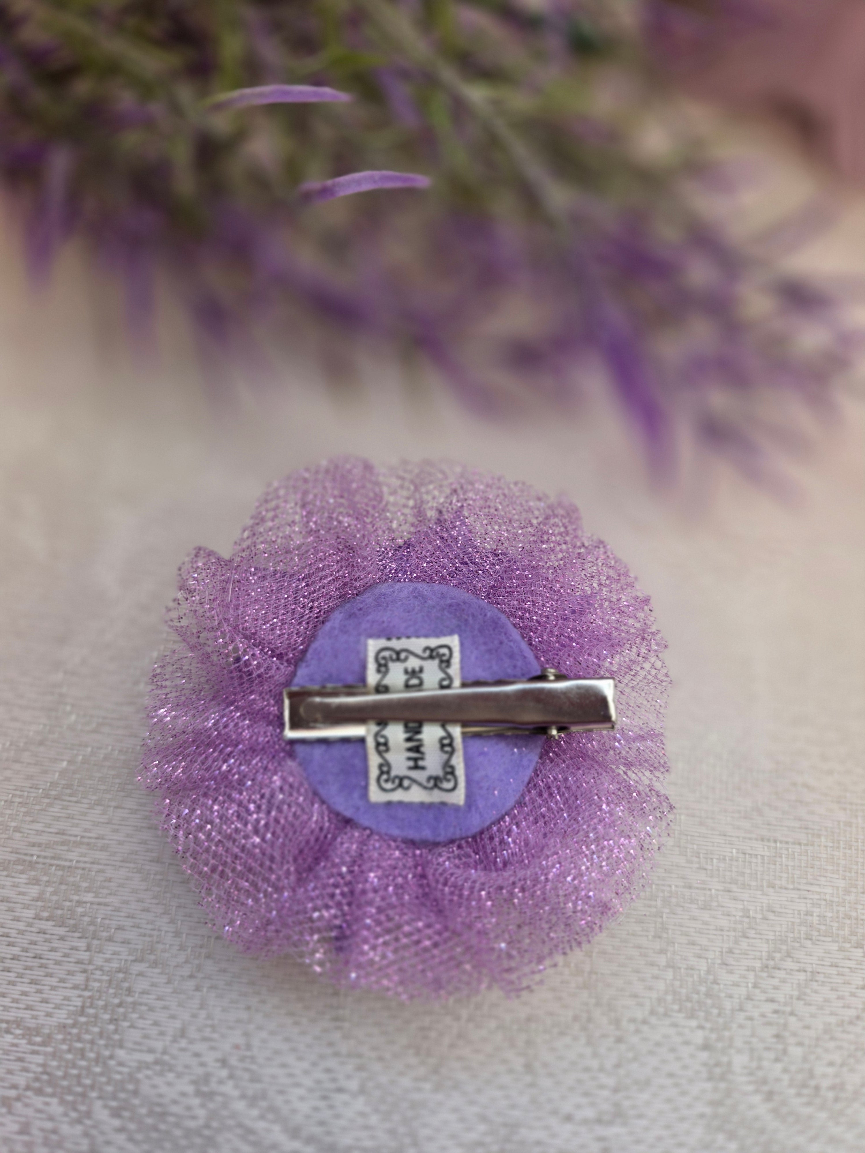 „Amethystblüte“ Haarschleife