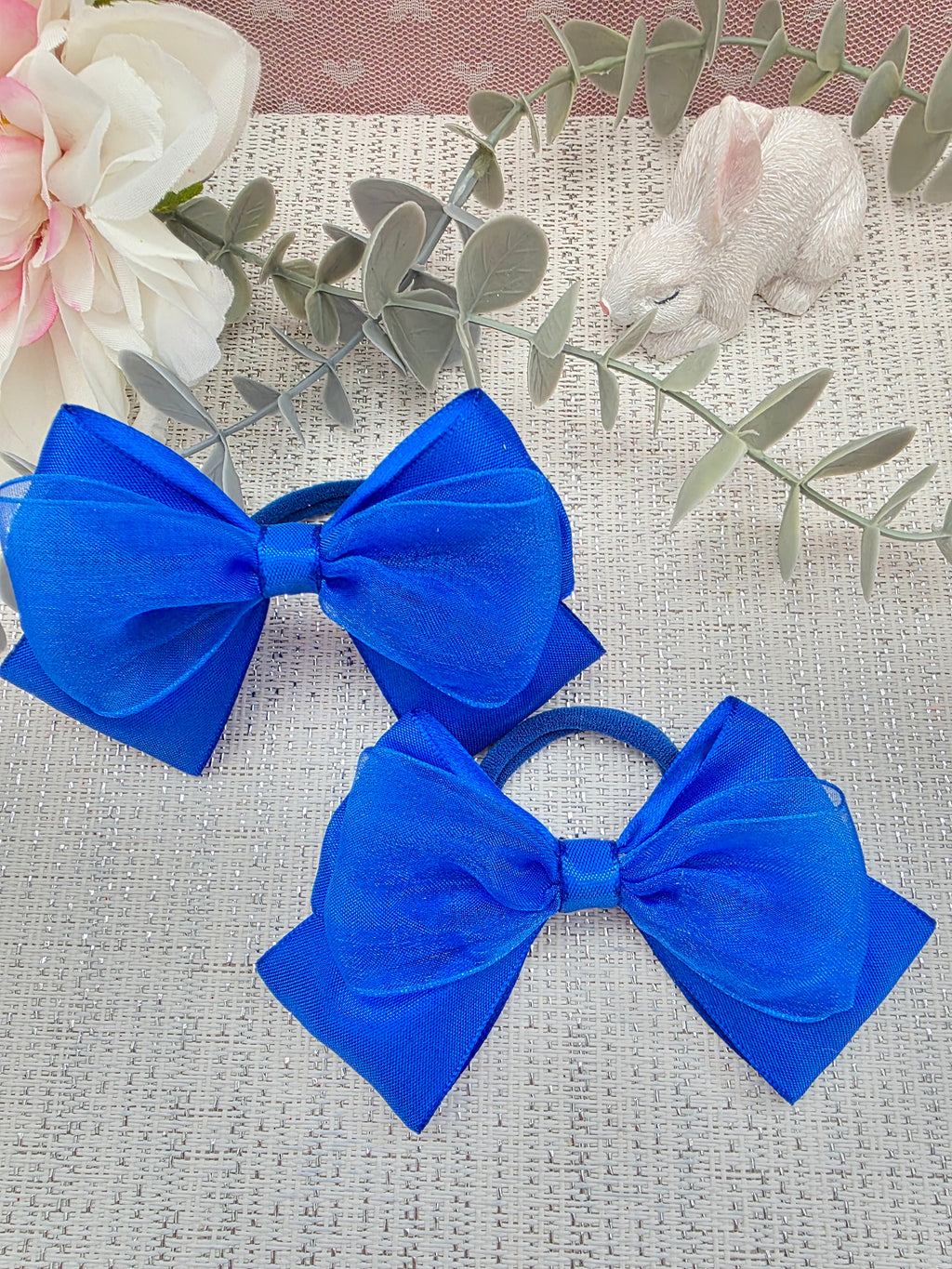 Royal Blue Elegance 2er- Set Haarschleife