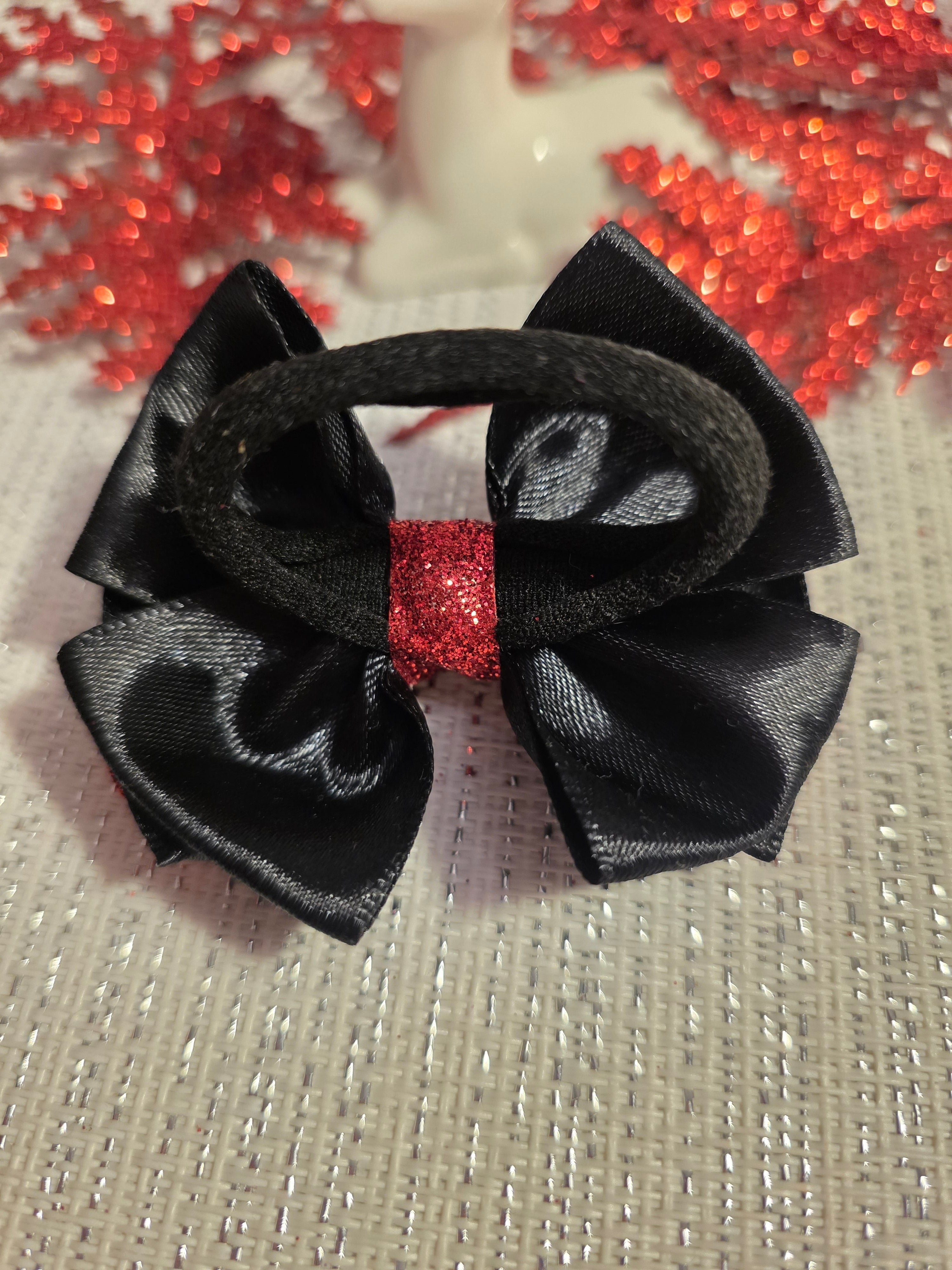 Mitternachtsrot Glam Haarschleife