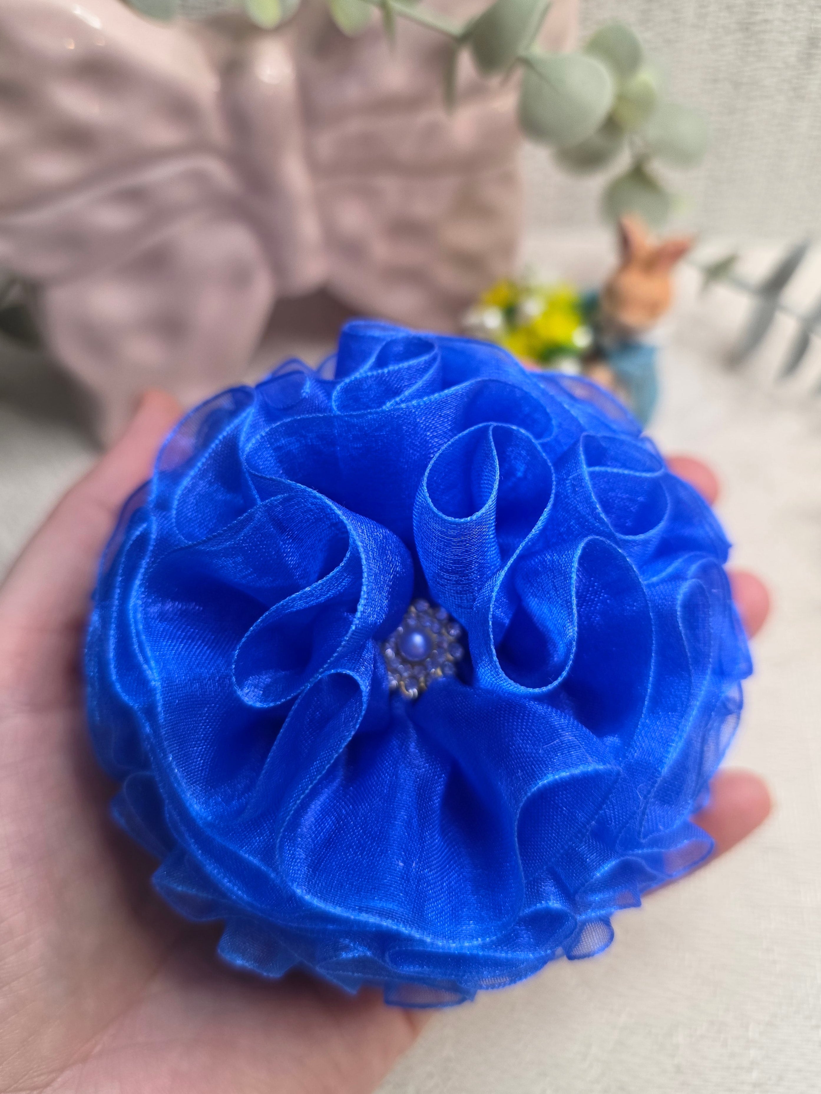 Saphirblüte Haarschleife