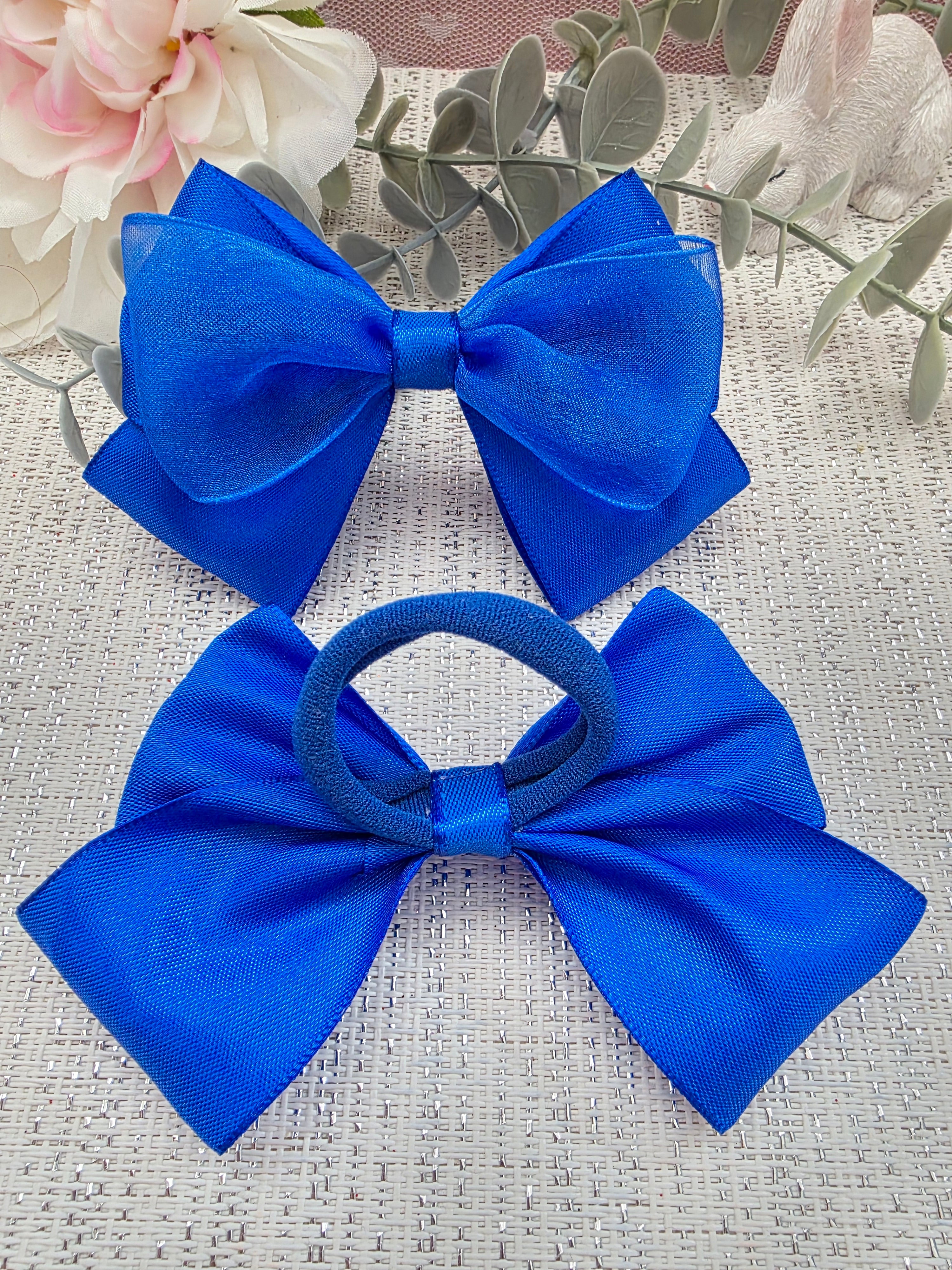 Royal Blue Elegance 2er- Set Haarschleife