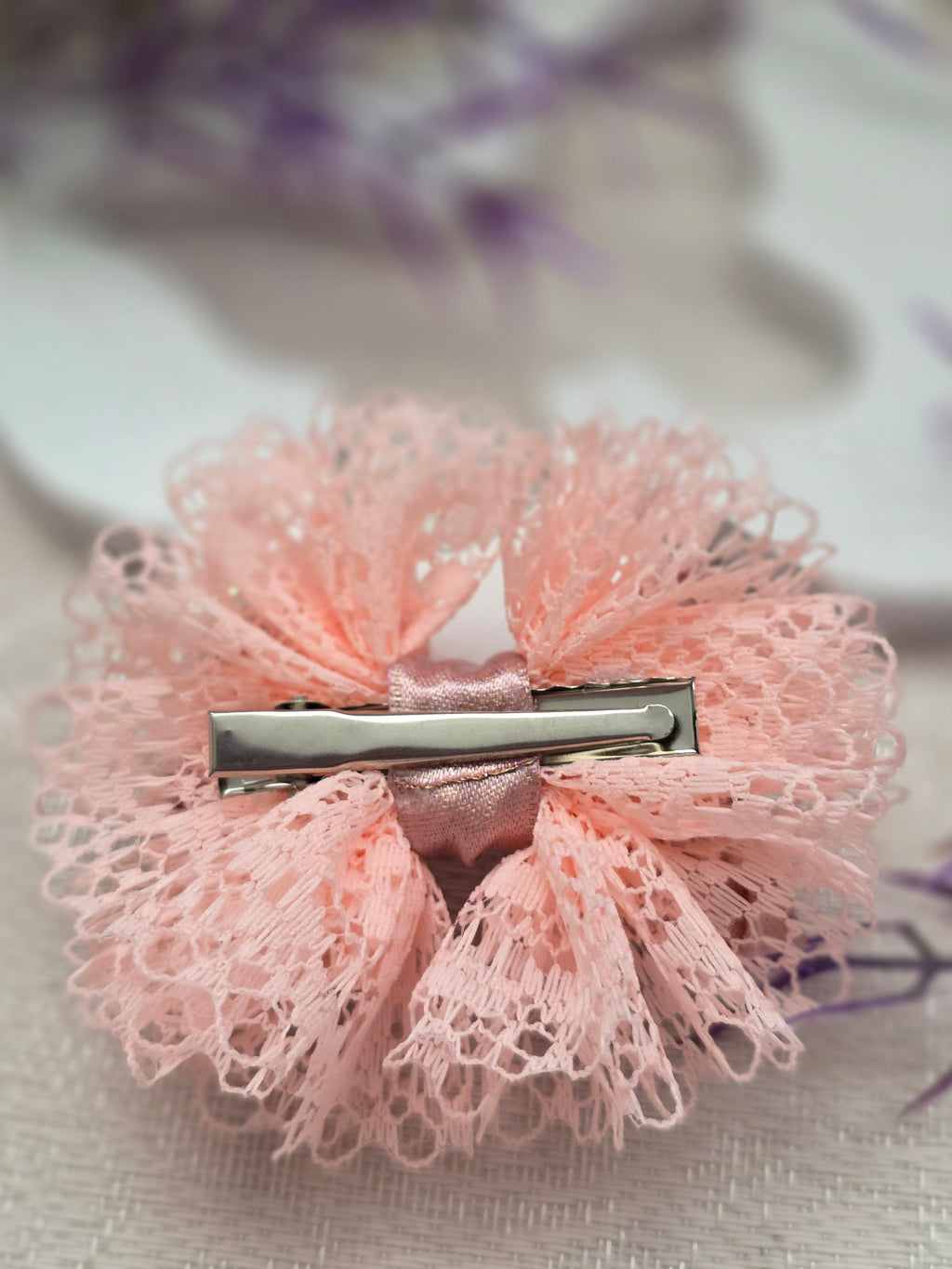 Elfenrosé Haarschleife