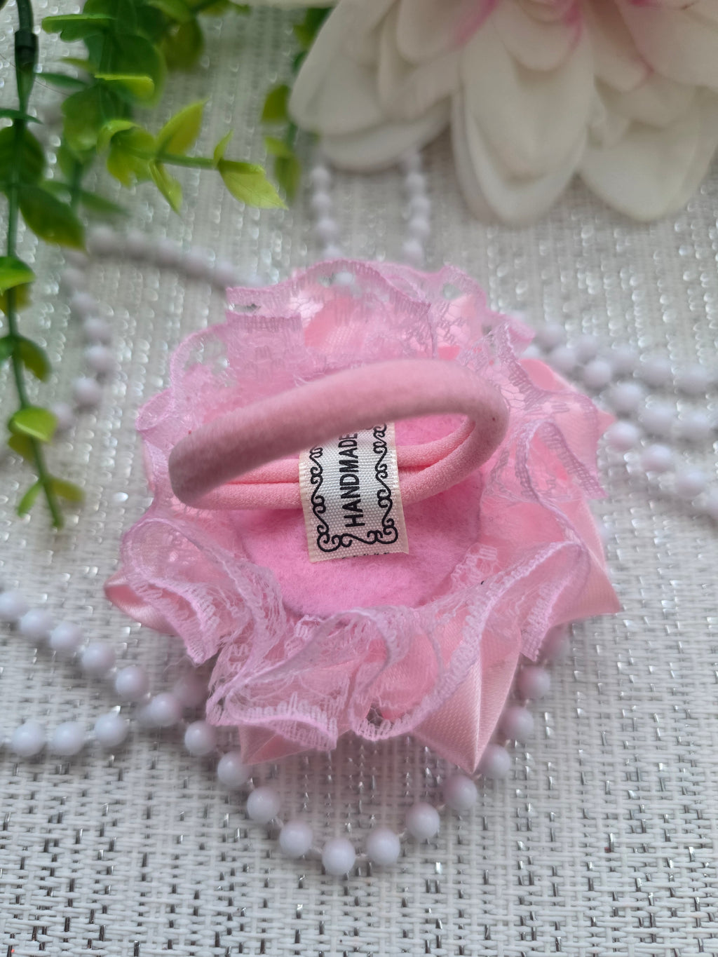 Rosé Pearl Haarschleife