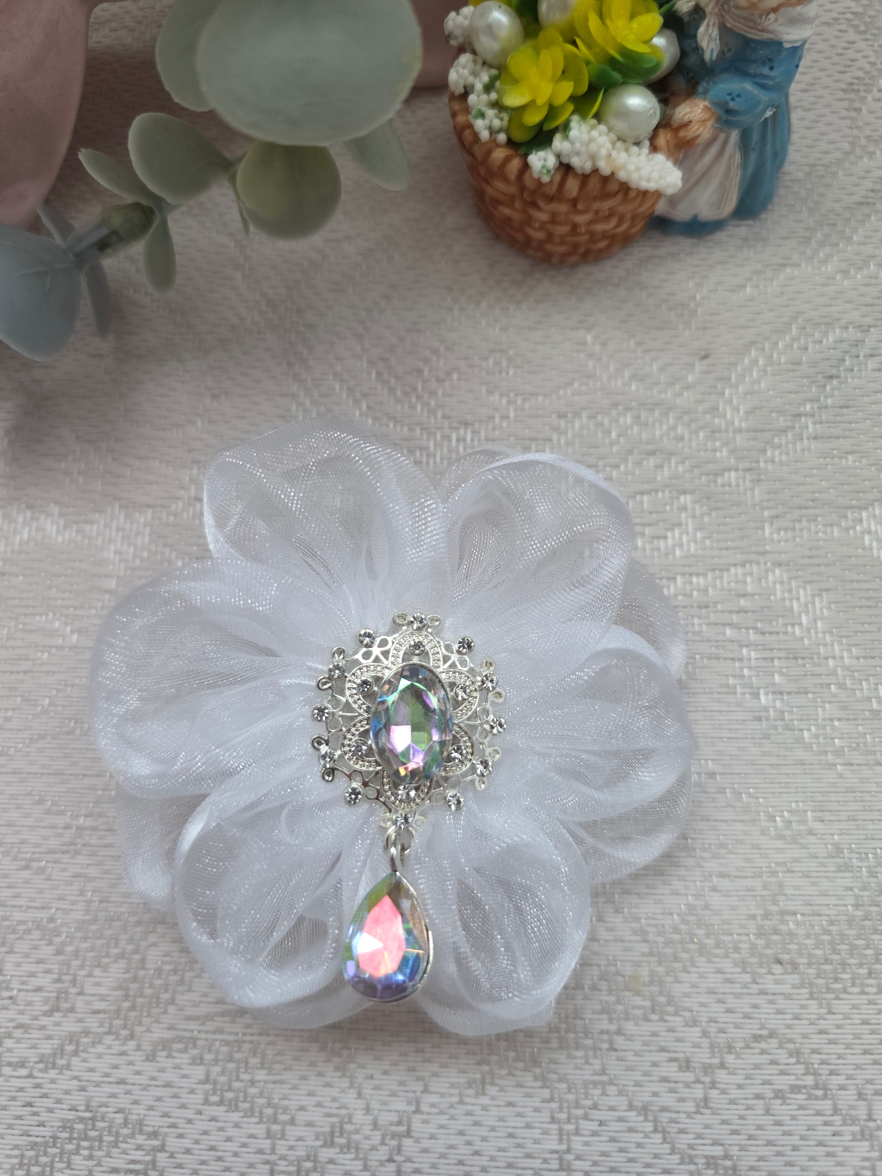 Eisblüte Haarschleife