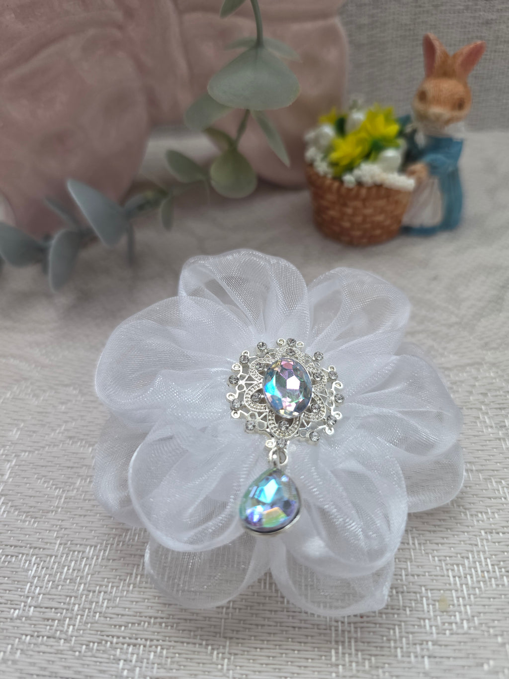 Eisblüte Haarschleife