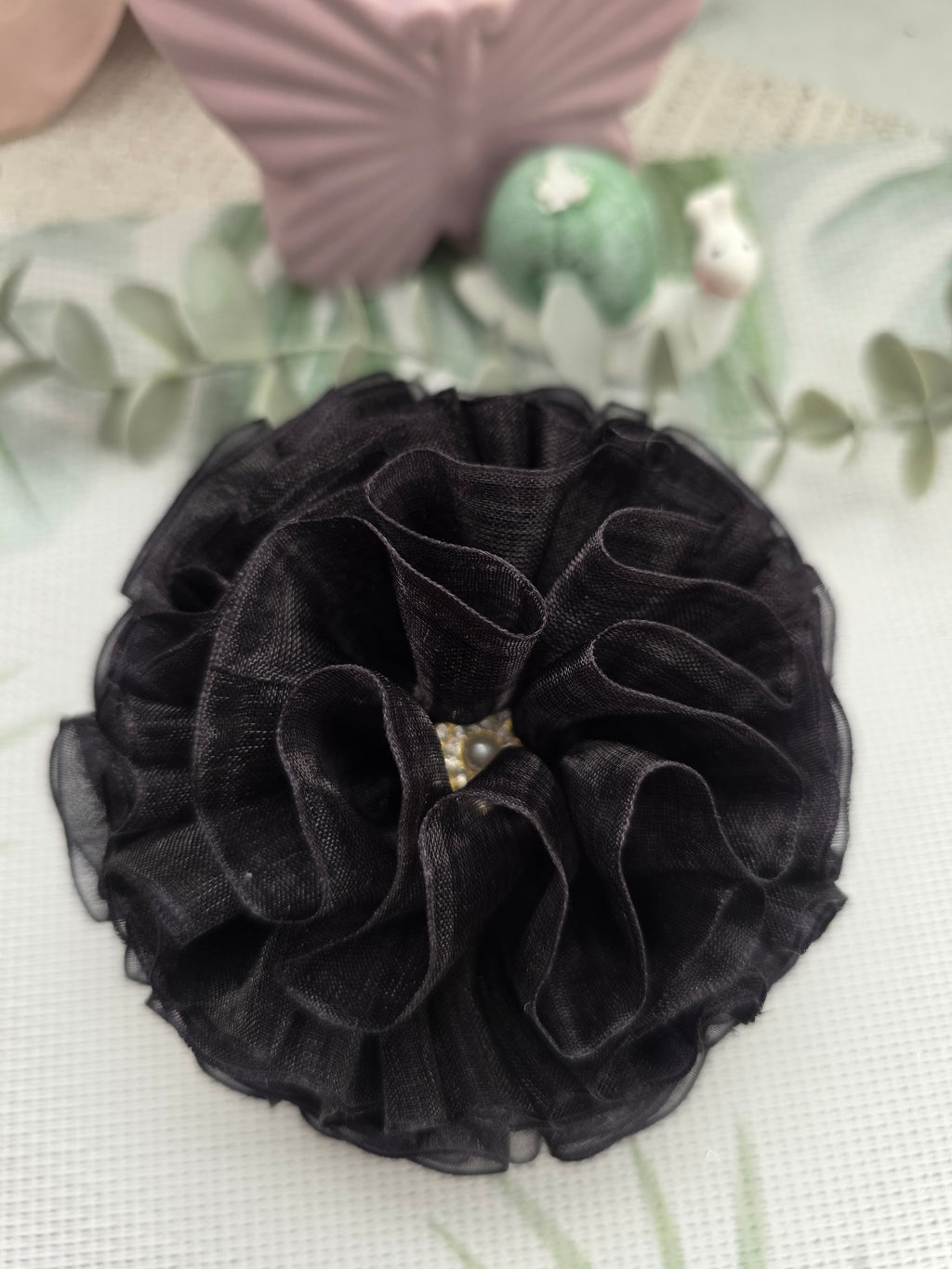 Mitternachtsblüte Haarschleife