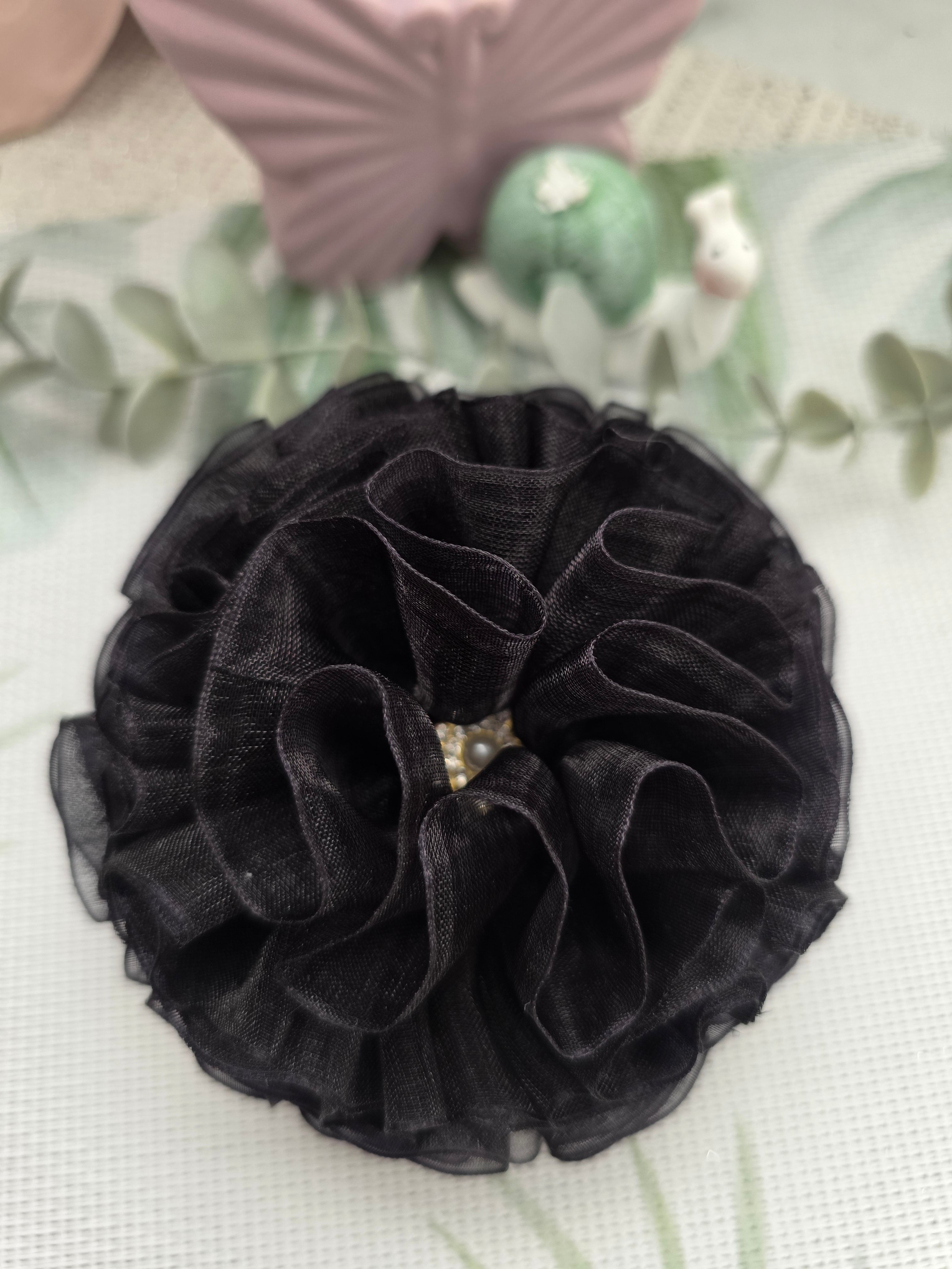 Mitternachtsblüte Haarschleife