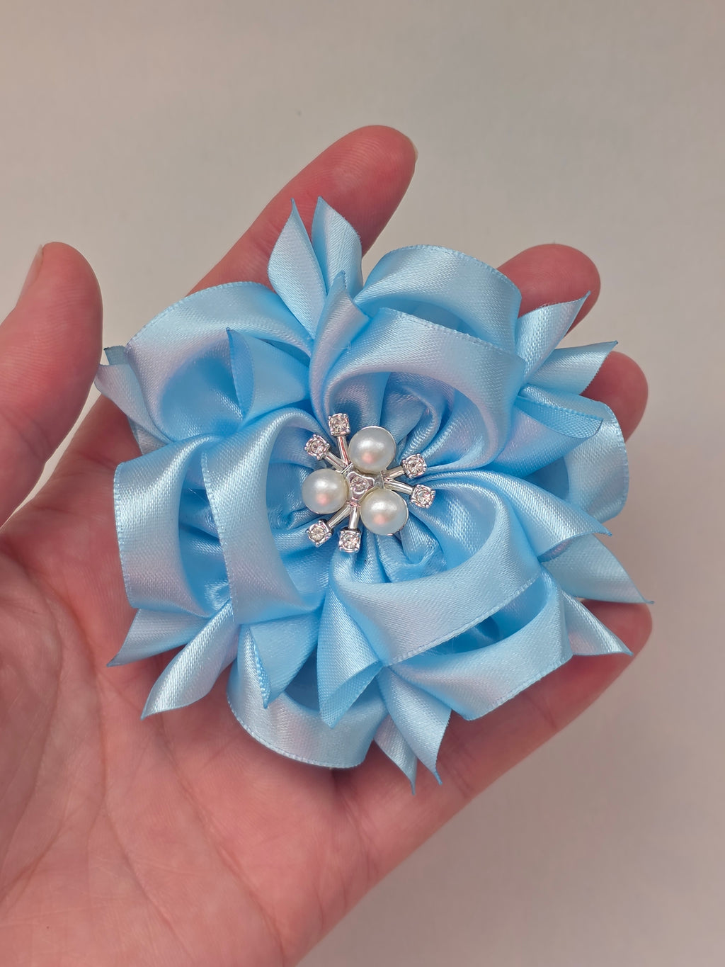 Blaue Eleganz Haarschleife