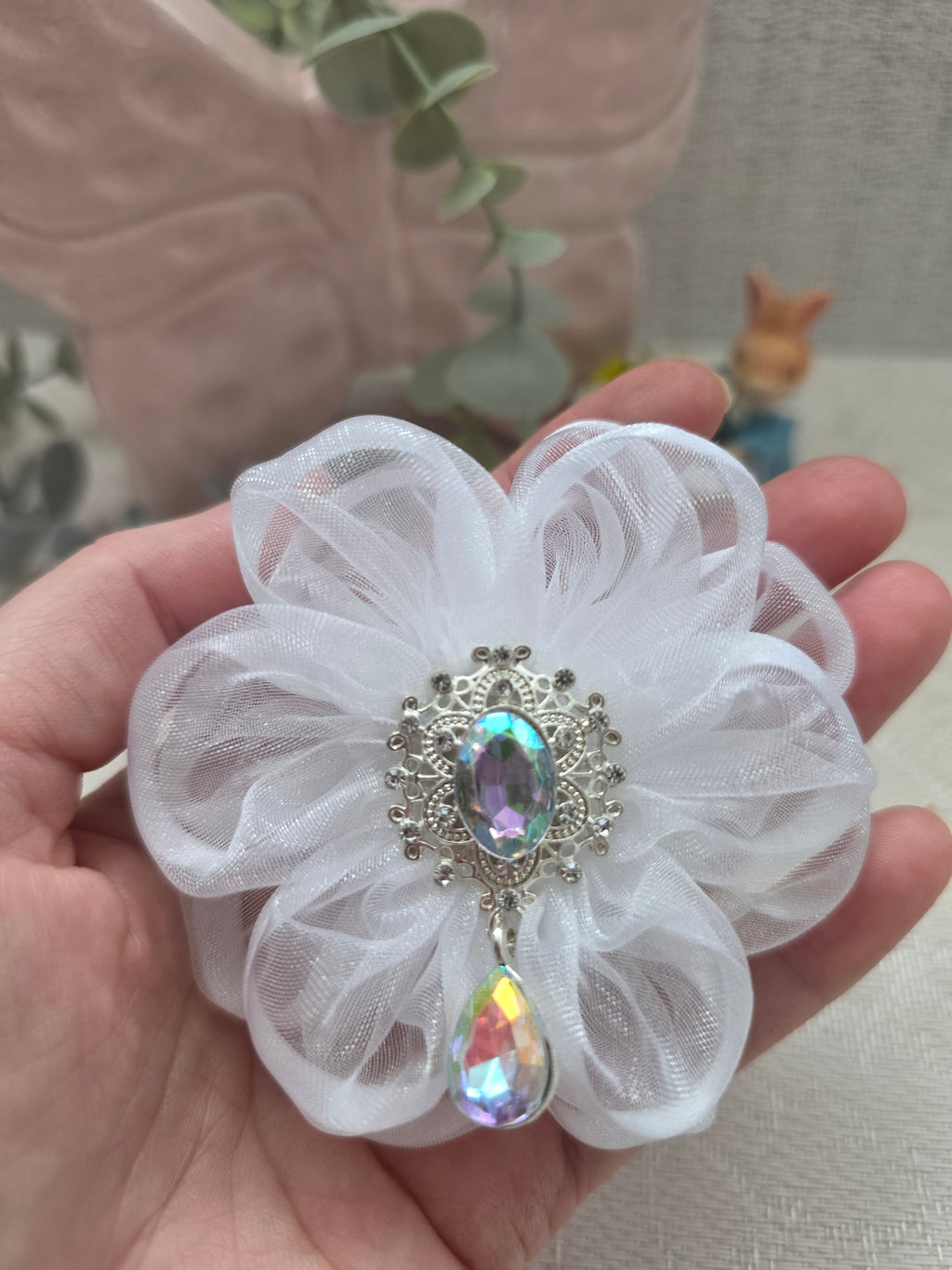 Eisblüte Haarschleife