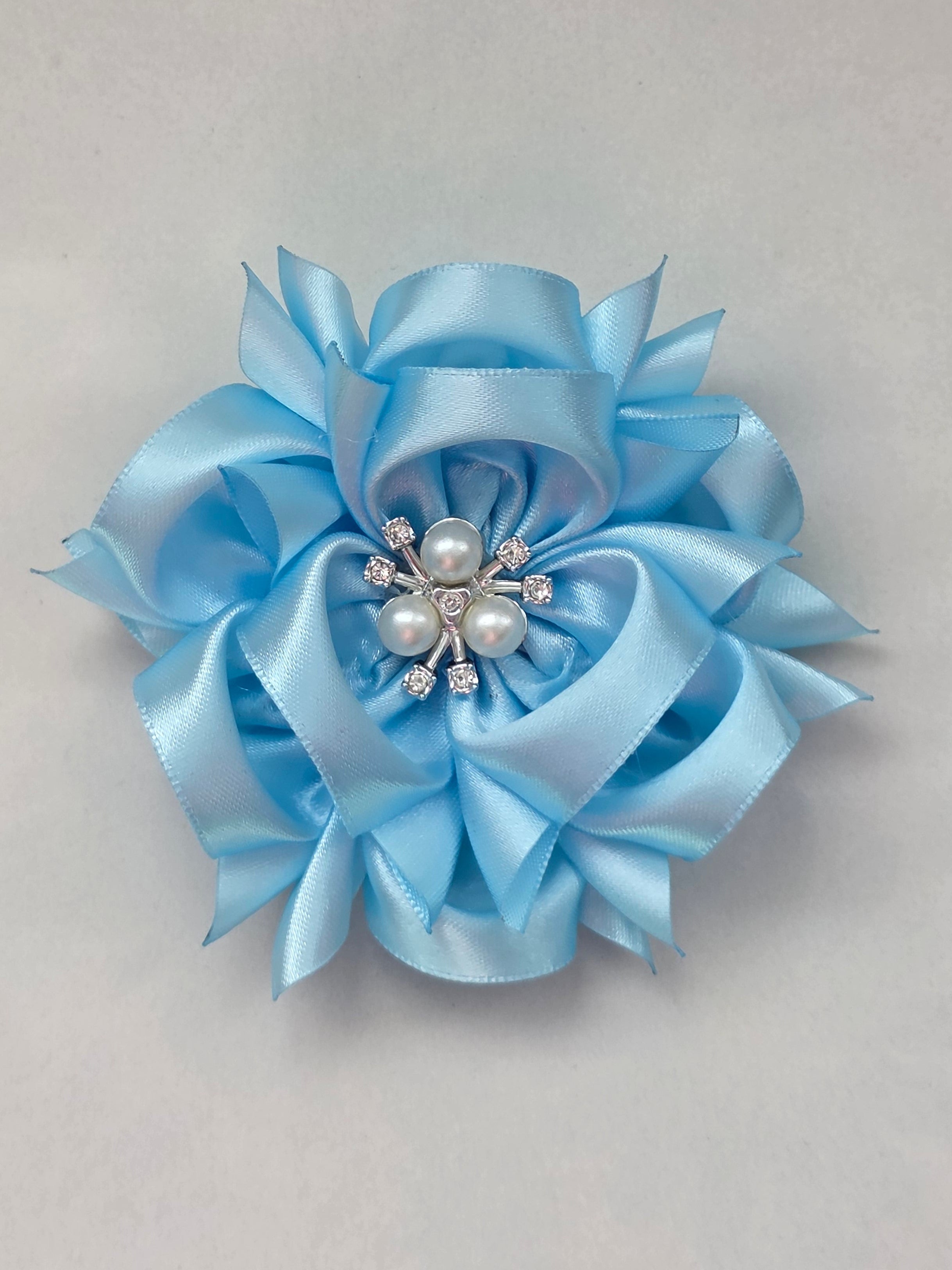 Blaue Eleganz Haarschleife